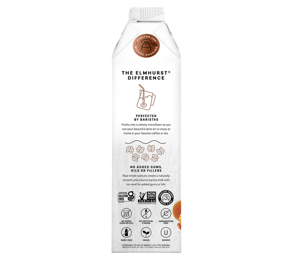 
                  
                    Barista Maple Walnut Milk von Elmhurst kaufen | Gourmet vegane Milchalternativen | Inkl. Mandel, Hafer, Cashew, Ahorn, Walnuss | Perfekt für Kaffee, Smoothies, Brei, Desserts | EU Versand
                  
                