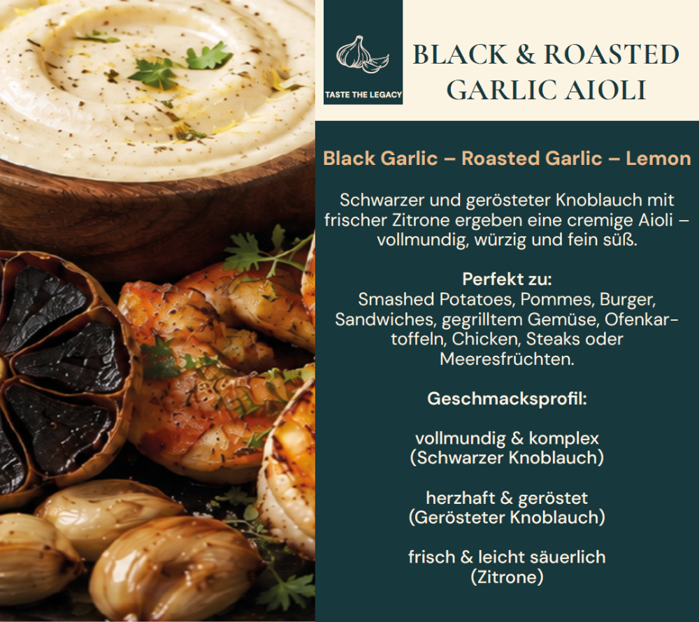 Recommendation für die Black & Roasted Garlic Aioli von Easton Reed