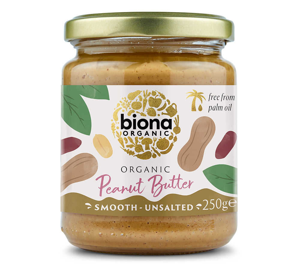 Bio zertifizierte Erdnussbutter von Biona ☆ 100 % natürliche Zutaten ☆ mit feinen Erdnussbutter Stücken ☆ Probieren Sie selbst! 