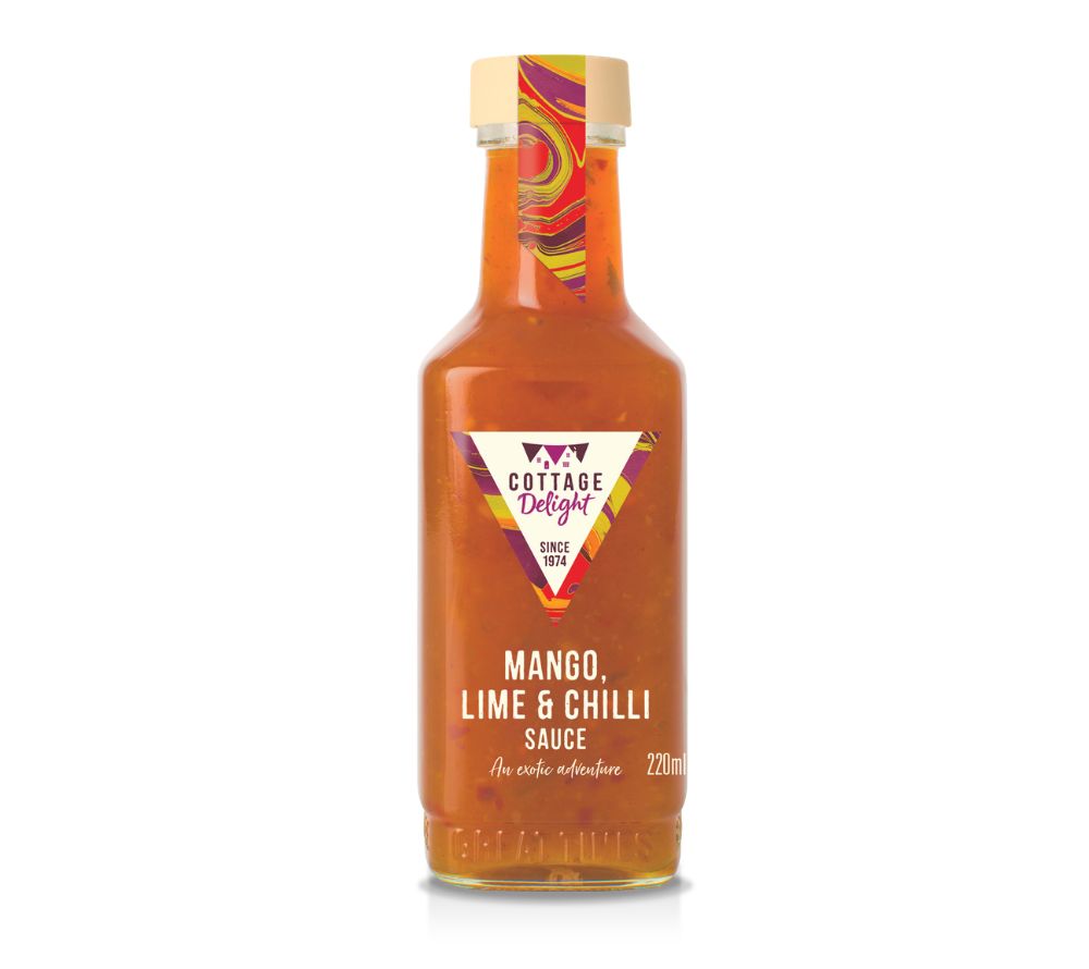 Mango, Lime & Chilli Sauce von Cottage Delight (220 ml Glasflasche)