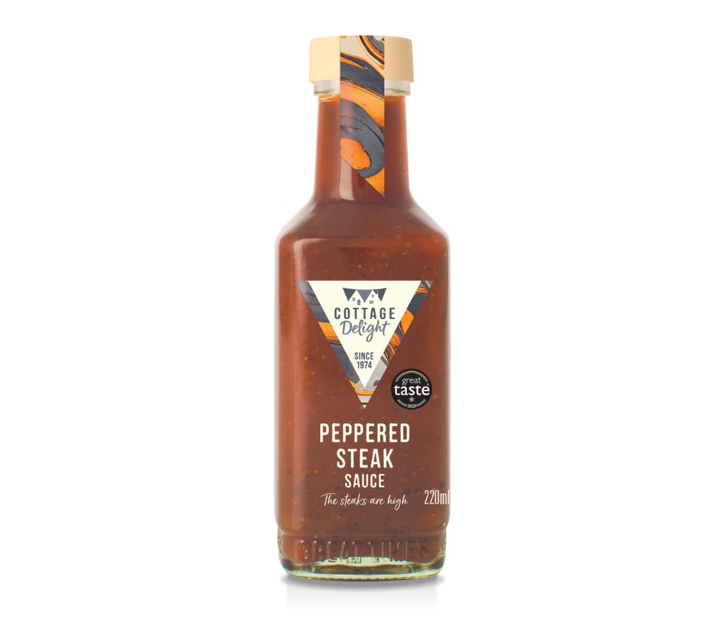 Peppered Steak Sauce  von Cottage Delight (220 ml Glasflasche)