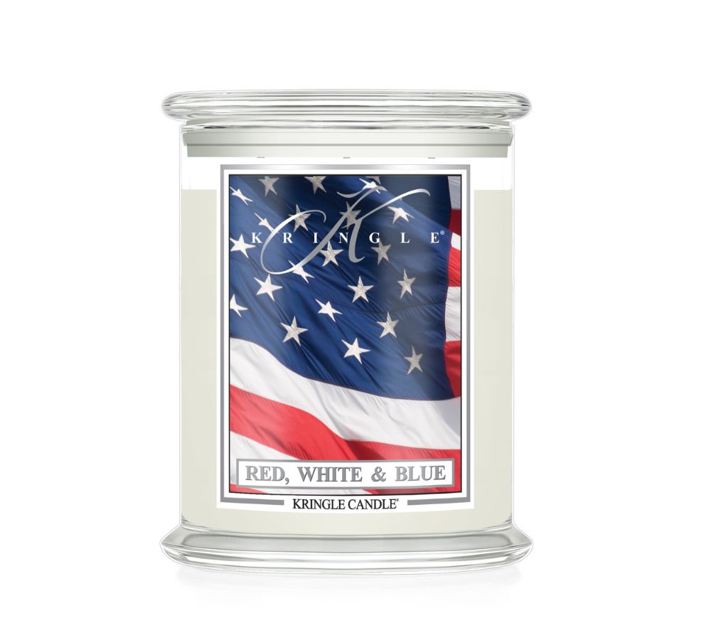 Red, White & Blue Duftkerze von Kringle Candle - 22 oz-Glas, 3-Docht