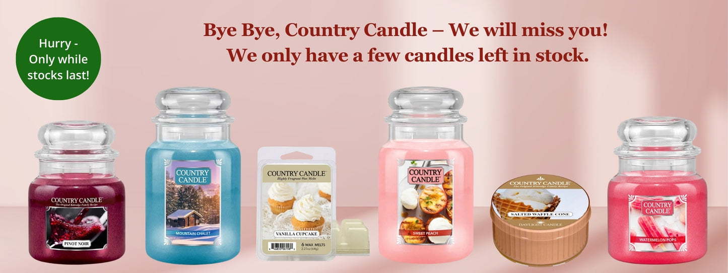Country Candles on Sale now at American Heritage 