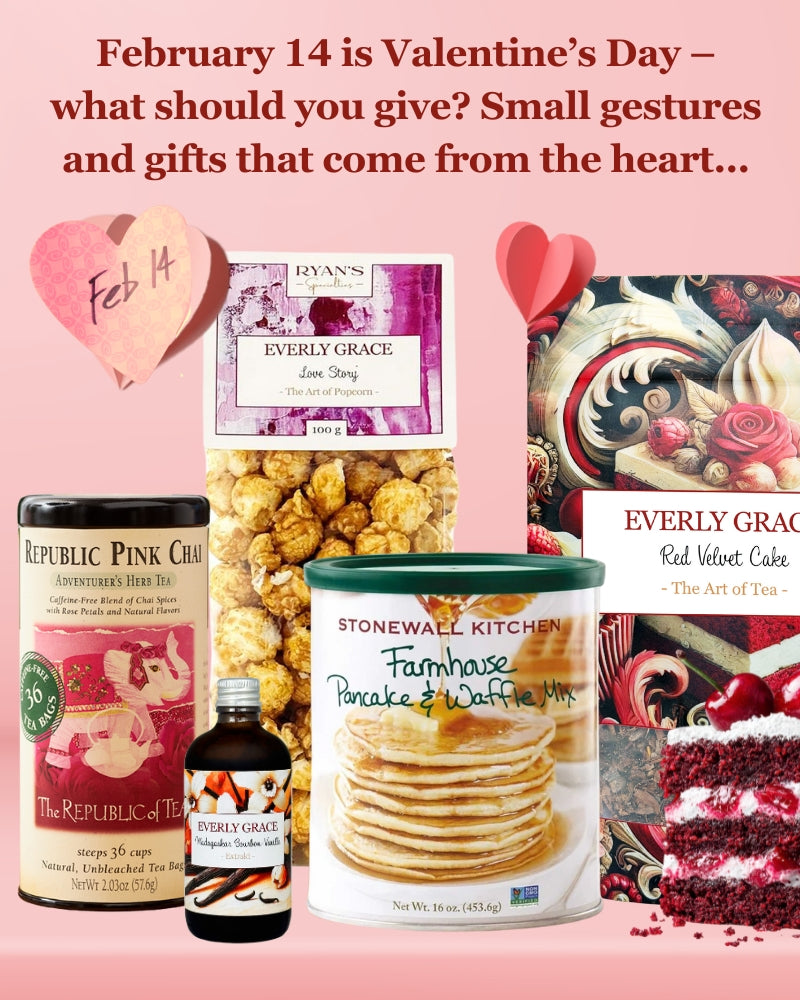 Valentine’s Day collection from American Heritage: Love Story Popcorn, Yumma Candy, Kringle Candles, and Stonewall Kitchen wellness gifts