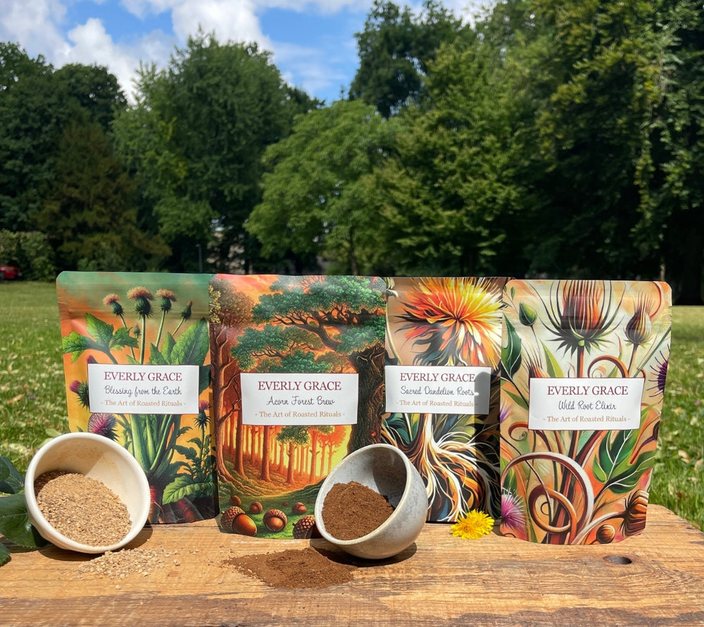 
                  
                    Everly Grace bringt die pure Kraft der Natur in Ihre Tasse – mit liebevoll komponierten Mischungen, die Körper und Seele umarmen.
                  
                