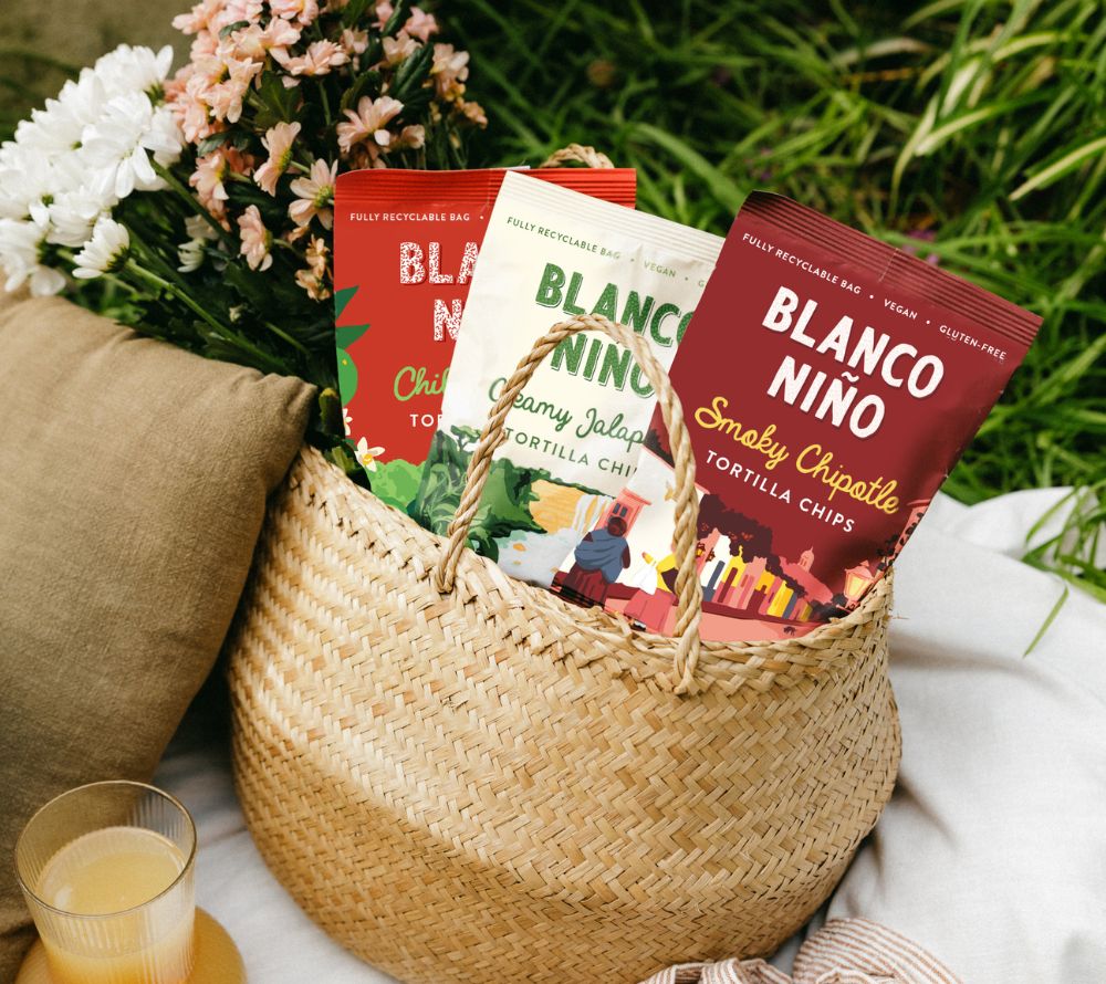 Blanco Niño Mini Tortilla Chips – traditionell hergestellt, vegan und glutenfrei. 