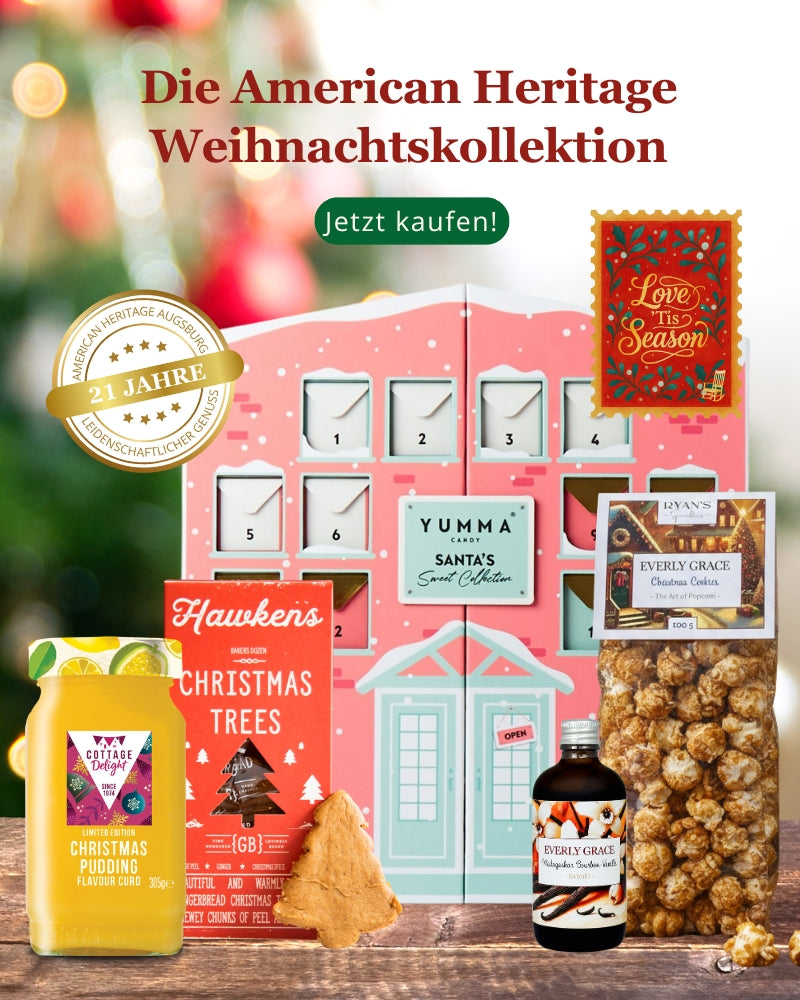 American Heritage Augsburg Weihnachtskollektion mit Saucen, Süßem und Geschenkideen.