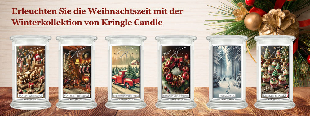 Kringle Candle Weihnachtskollektion – festliche Duftkerzen aus den USA, exklusiv bei American Heritage