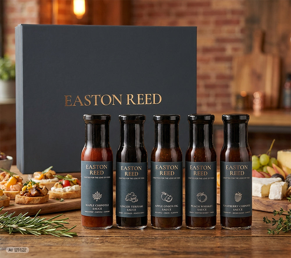 Easton Reed Feinkost Saucen Geschenkset mit 5 verschiedenen Sorten