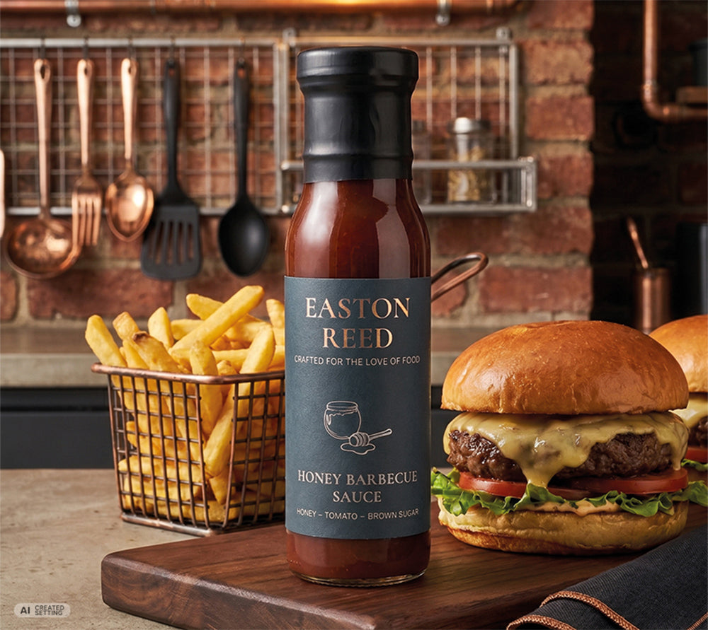 Honey Barbecue Sauce von Easton Reed - Perfekt zu Burgern, Hähnchen und mehr.