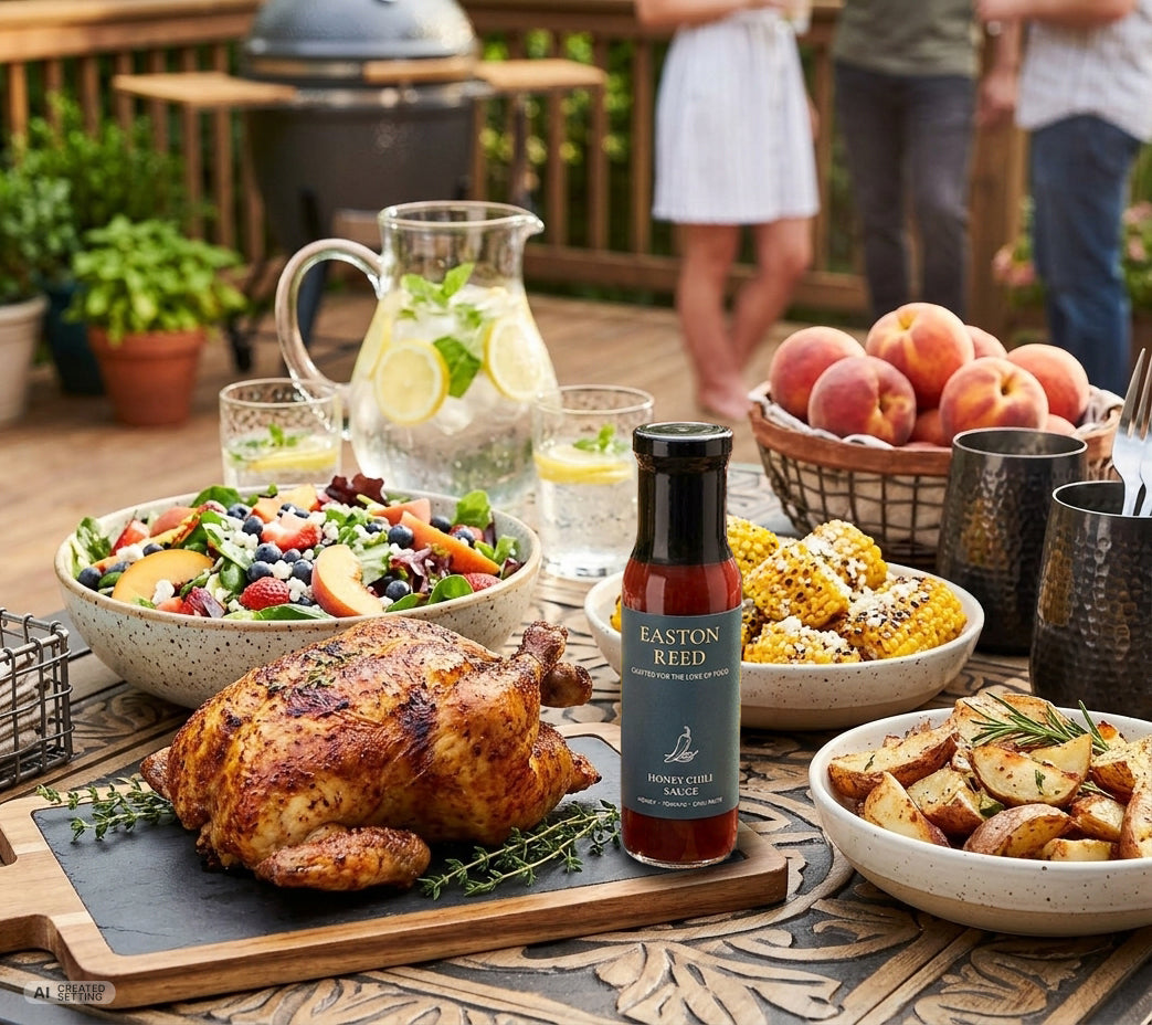 Honey Chili Sauce für sommerliche Barbecues - zu Kartoffeln, Hähnchen und mehr.