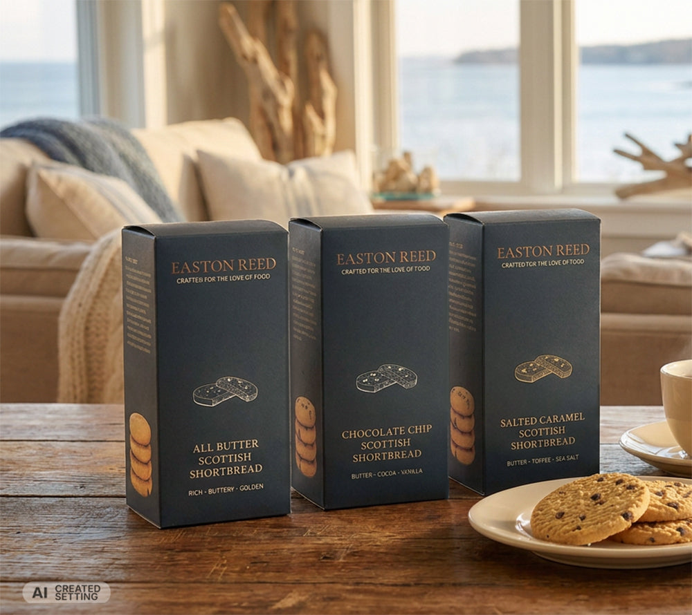 Easton Reed Scottish Shortbread in 3 verschiedenen Variationen. Perfekt zum Tee, Kaffee oder für zwischendurch