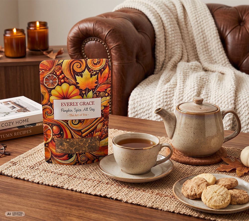 Pumpkin Spice All Day Tea von Everly Grace - perfekt für den ganzen Tag (koffeinfrei)
