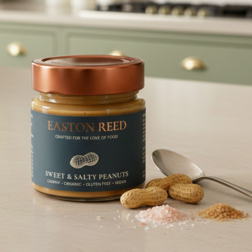 
                  
                    Easton Reed | Sweet & Salty Peanut Crunch | Nussig, süß-salzig & knusprig | Vegan & glutenfrei | Ohne Palmöl & Zusatzstoffe | Jetzt genießen!
                  
                