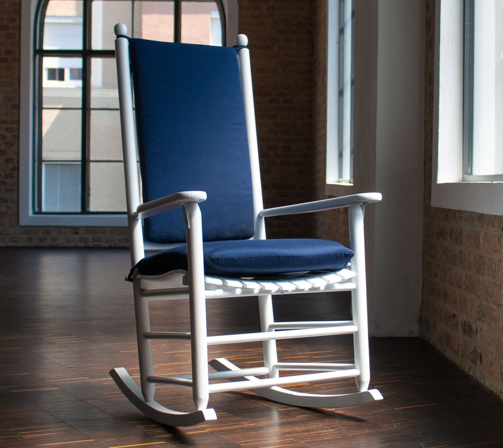 Polster in Navy für Schaukelstuhl von Troutman Chairs bei American Heritage