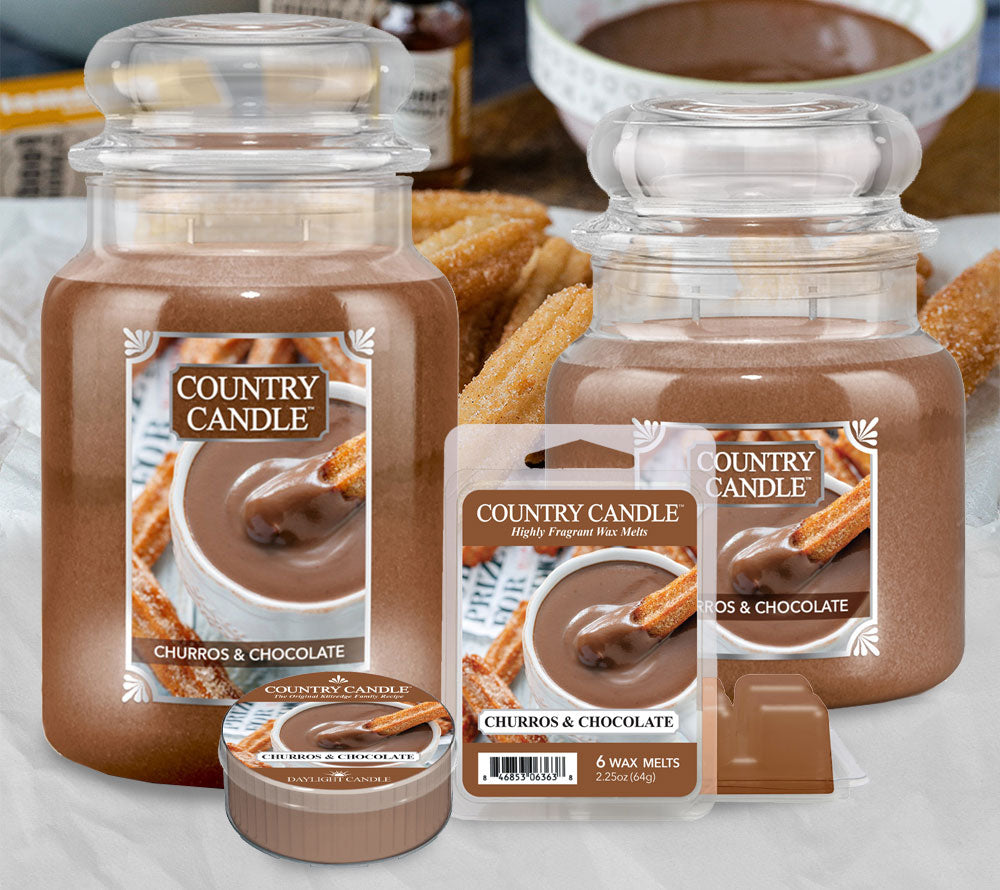 
                  
                    Churros & Chocolate Duftkerze ♥ Aus der Herbstkollektion von Country Candle ♥ Importiert aus den USA ♥ Jetzt bestellen!
                  
                
