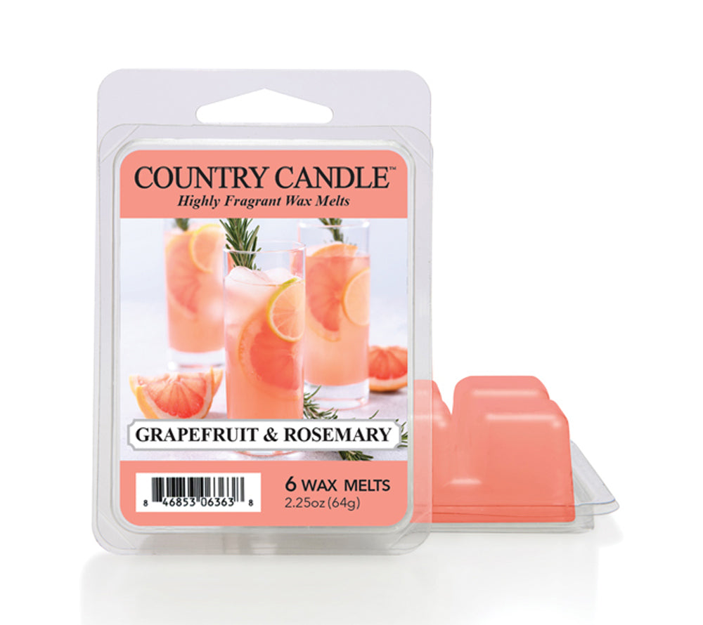 Wax Melts Grapefruit & Rosemary, 6er Pack Grapefruit & Rosemary Duftkerze von Country Candle ♥ Spritzig aromatischer Duft ♥ Aus der Frühjahrskollektion von Country Candle ♥ Importiert aus den USA » Jetzt bestellen!