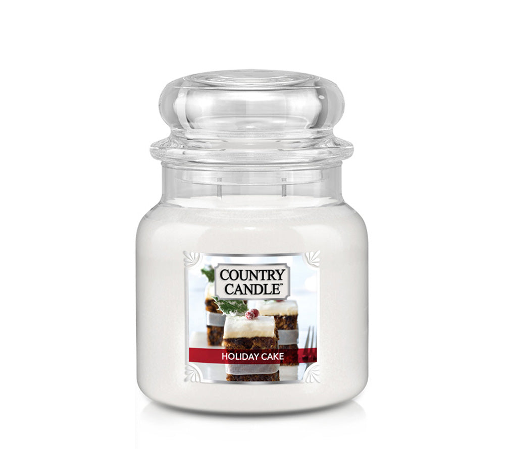Medium Jar Holiday Cake (16 oz-Glas, 2-Docht) Holiday Cake von Country Candle ☆ Geheimrezept mit Orangenschalen und dunkler Schokolade ☆ ein Muss für alle Naschkatzen ☆ Jetzt bestellen!