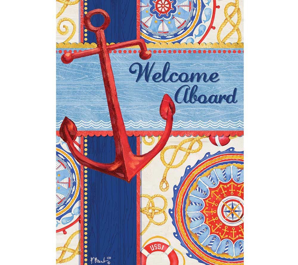 Welcome Aboard Gartenfahne von American Heritage