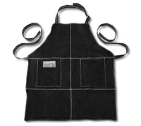 Grillschürze aus Leder in schwarz
