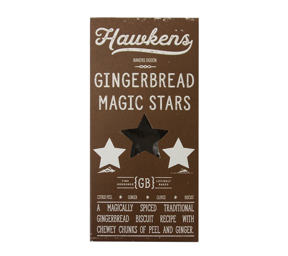 Magic Stars Gingerbread Cookies von Hawkens Gingerbread  ☆ Mit einem Hauch Zitrus und karamellisierten Ingwerstückchen  ☆ Aus England  ☆ Jetzt probieren