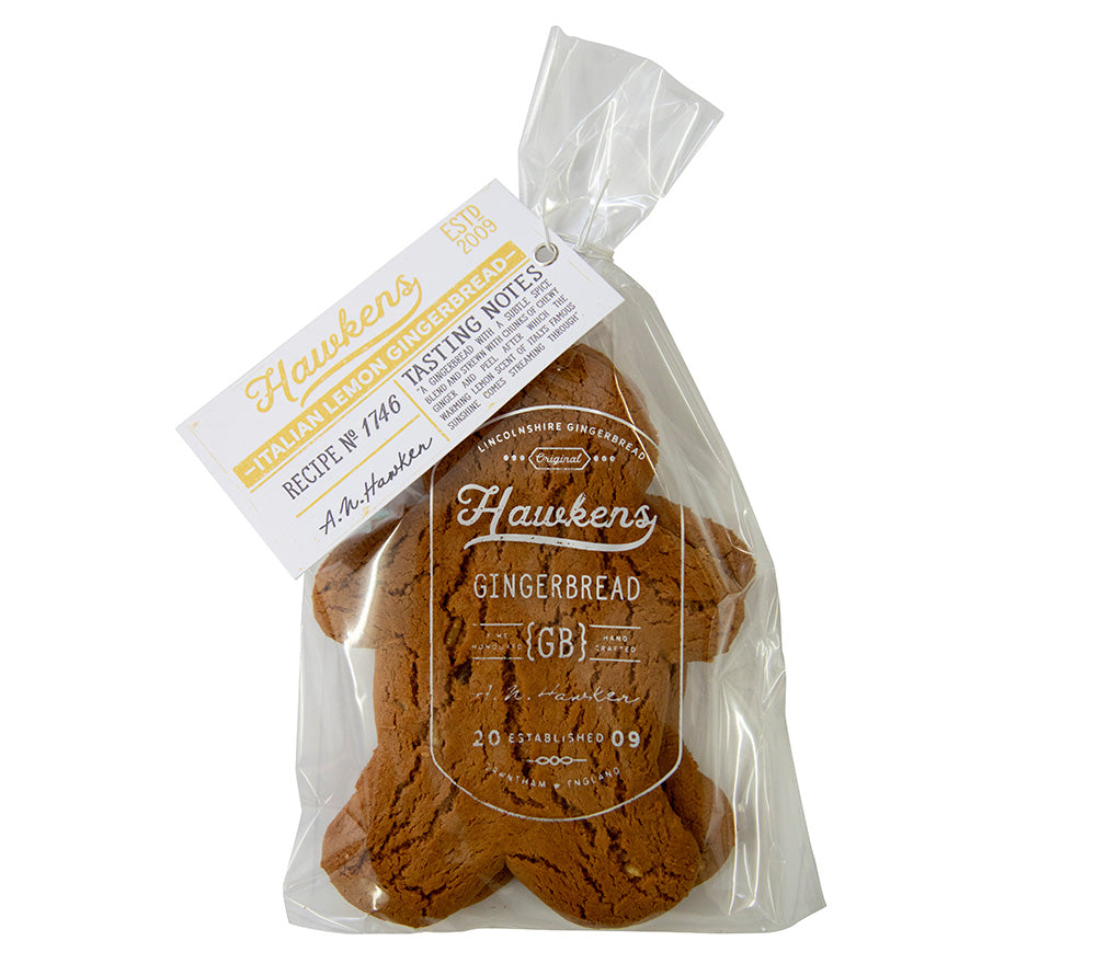 Gingerbread Men Italian Lemon von Hawkens Gingerbread  ☆ Mit italienischer Zitronenschale  ☆ Aus England  ☆ Jetzt probieren