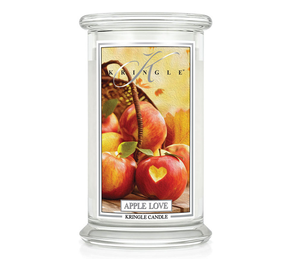 Große Classic Candle Apple Love (22 oz-Glas, 2-Docht) Duftkerze Apple Love ♥ Frischer & fruchtiger Duft ♥ Für den Herbst ♥ Bietet eine warme Atmosphäre ♥ Importiert aus den USA » Jetzt schnuppern! 