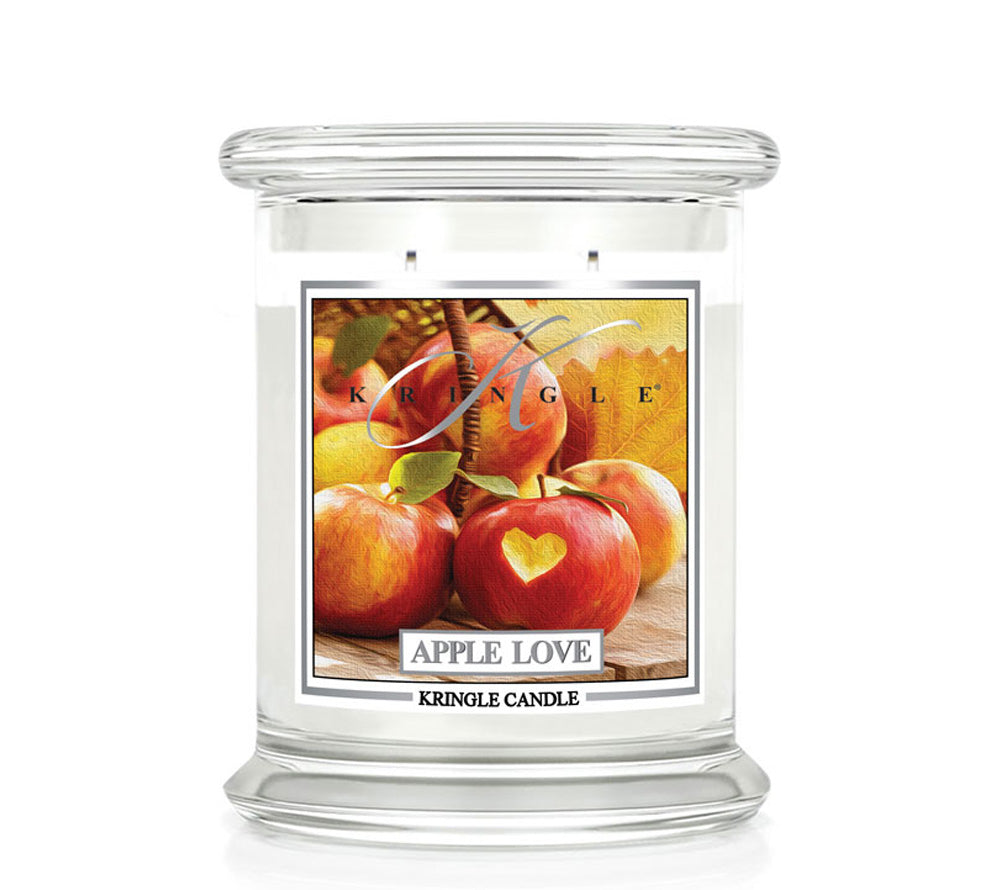 Classic Candle Apple Love (14.5 oz-Glas, 2-Docht) Duftkerze Apple Love ♥ Frischer & fruchtiger Duft ♥ Für den Herbst ♥ Bietet eine warme Atmosphäre ♥ Importiert aus den USA » Jetzt schnuppern! 