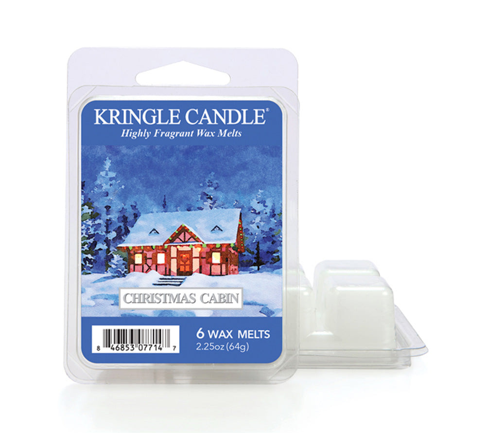 Wax Melts Christmas Cabin, 6er Pack Christmas Cabin von Kringle Candle ☆ für eine wohlige Weihnachtsstimmung ☆ mit authentischen Noten von Kiefernnadeln, Zimt und Tonka ☆ Jetzt bestellen!