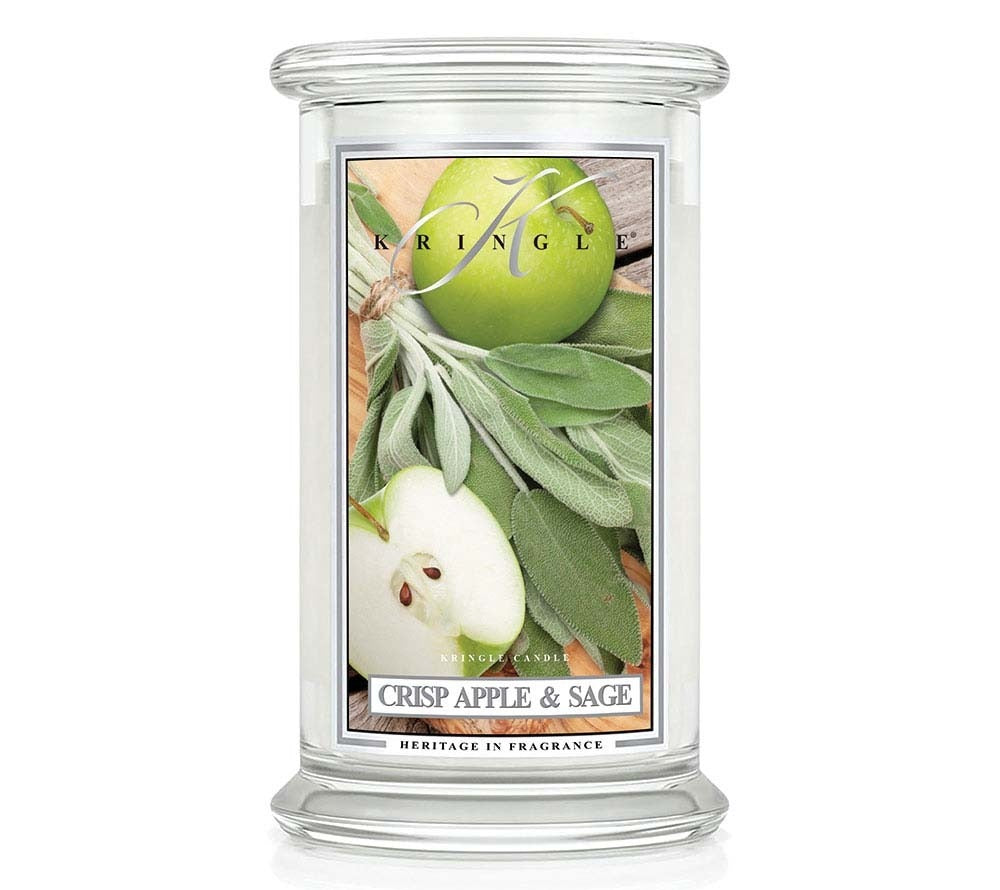 Crisp Apple & Sage Large Jar von Kringle Candle bei American Heritage ☆ Duftkerze Crisp Apple & Sage  ♥ Frischer & fruchtiger Duft ♥ Für den Sommer ♥ Bietet eine warme Atmosphäre ♥ Importiert aus den USA » Jetzt schnuppern! 