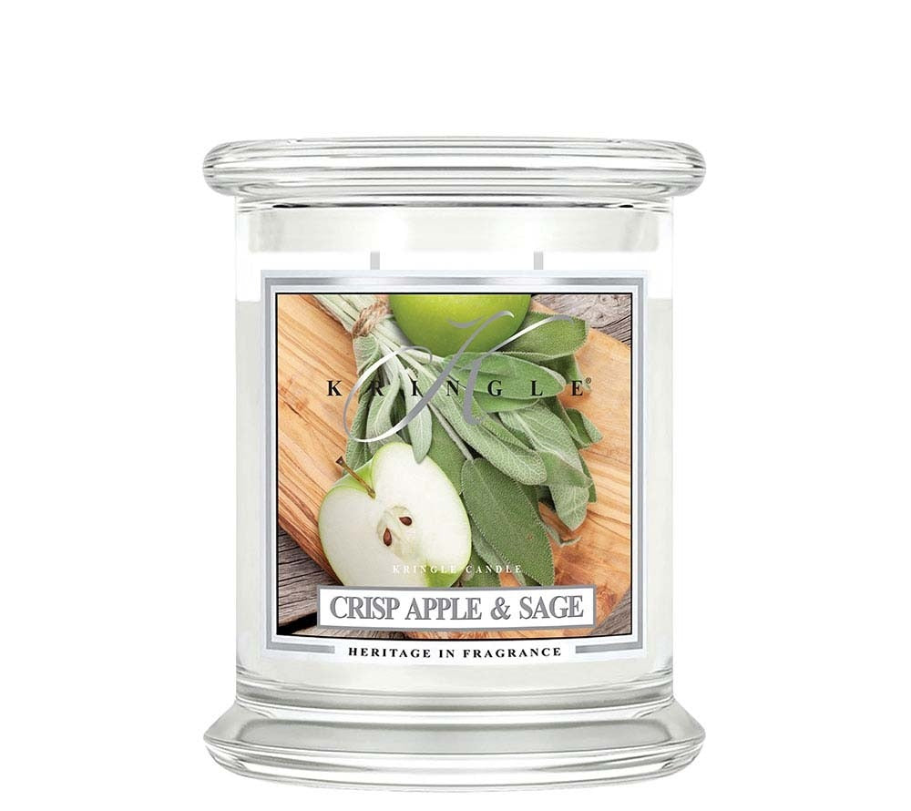 Crisp Apple & Sage Medium Jar von Kringle Candle bei American Heritage ☆ Duftkerze Crisp Apple & Sage  ♥ Frischer & fruchtiger Duft ♥ Für den Sommer ♥ Bietet eine warme Atmosphäre ♥ Importiert aus den USA » Jetzt schnuppern! 