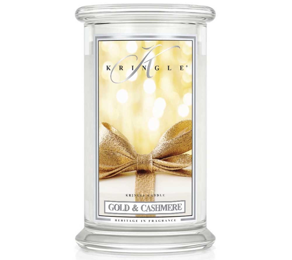 Gold & Cashmere Classic Jar Large von Kringle Candle bei American Heritage ☆ American Heritage bietet seit Bestehen des Unternehmens 2004 besondere Duftkerzen an. Die neue Lieblingsduftkerzen-Serie kommt von Kringle Candle, die direkt aus Neu-England importiert wird und eine tolle Geschichte hat.