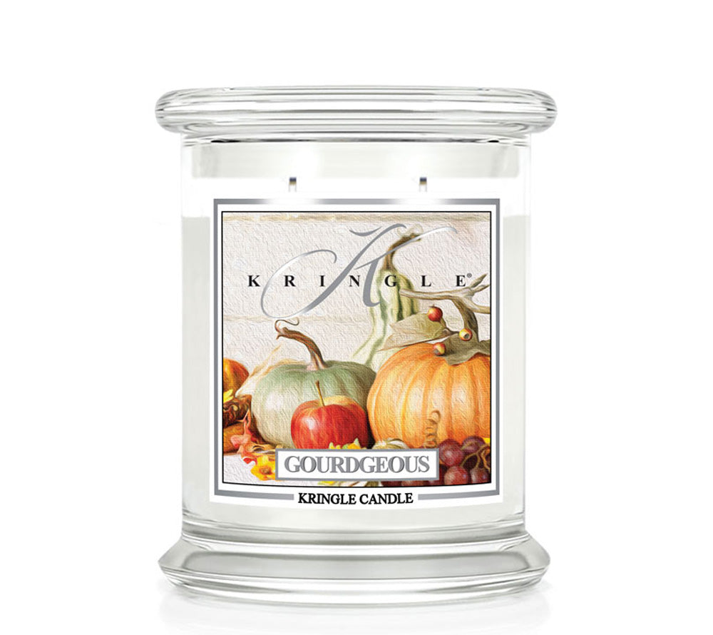 Classic Candle Gourdgeous (14.5 oz-Glas, 2-Docht) Duftkerze Gourdgeous ♥ Aroma von Zimt, Vanille & Zitrus ♥  Für ein typisches Herbstgefühl ♥  Importiert aus den USA » Jetzt schnuppern!  
