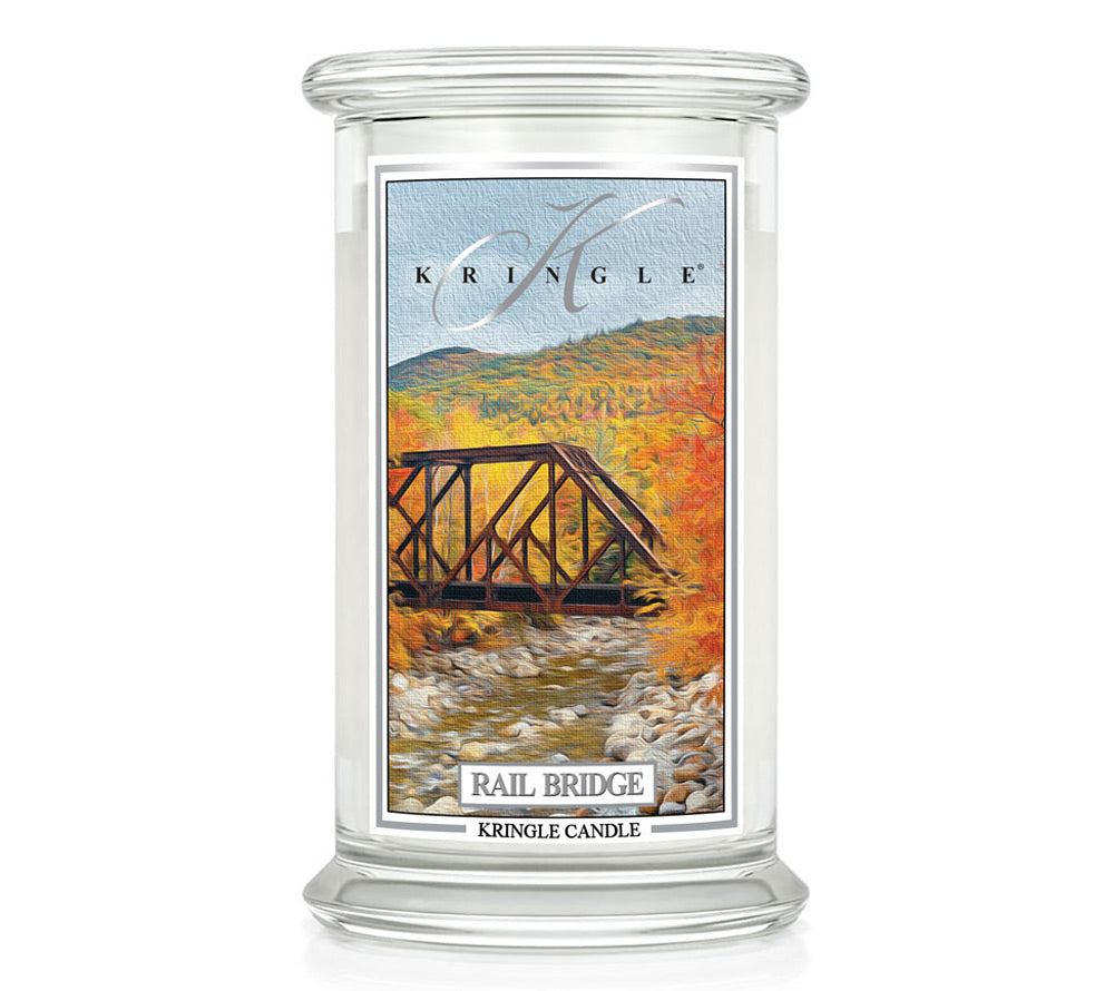 Große Classic Candle Rail Bridge (22 oz-Glas, 2-Docht) Duftkerze Rail Bridge  ♥ Frischer & männlicher Duft ♥ Für den Herbst ♥ Bietet eine warme Atmosphäre ♥ Importiert aus den USA » Jetzt schnuppern! 