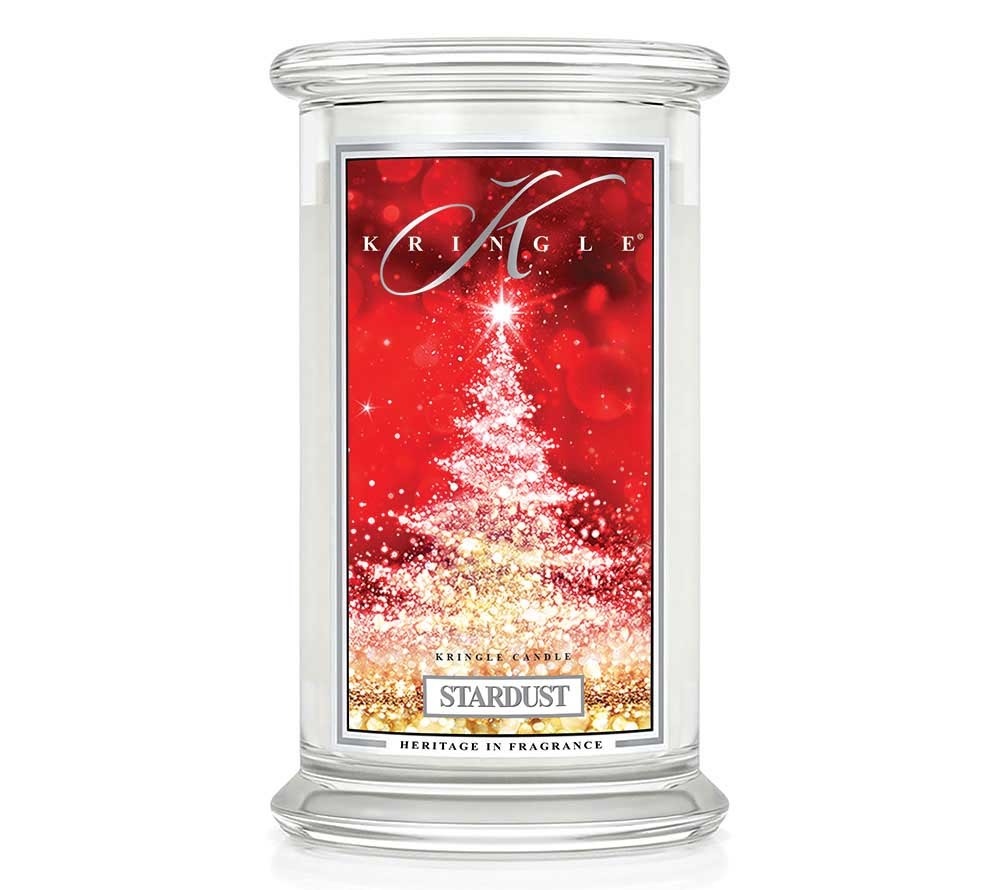 Stardust Large Jar von Kringle Candle bei American Heritage ☆ Die elegante Stardust von Kringle Candle als magischer Weihnachtsduft. Zitrone, Amber, Muskat, Jasmin, Orchidee, Moschus, und Sandelholz als wundervolle Komposition.