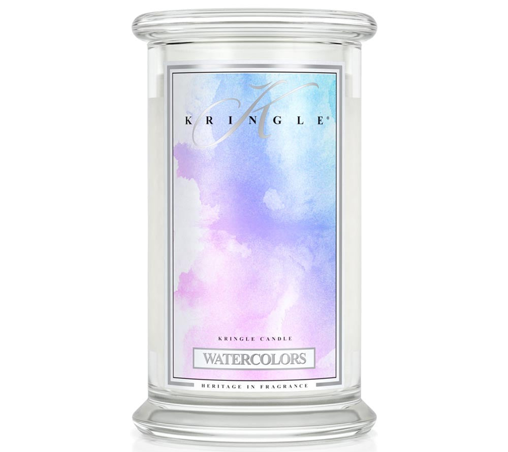 Kringle Candle Große Classic Candle Watercolors ☆ Duftkerze Watercolors ♥ Frischer & Fruchtiger Duft ♥ Für den Sommer ♥ Sorgt für eine warme Atmosphäre ♥ Importiert aus den USA » Jetzt schnuppern!