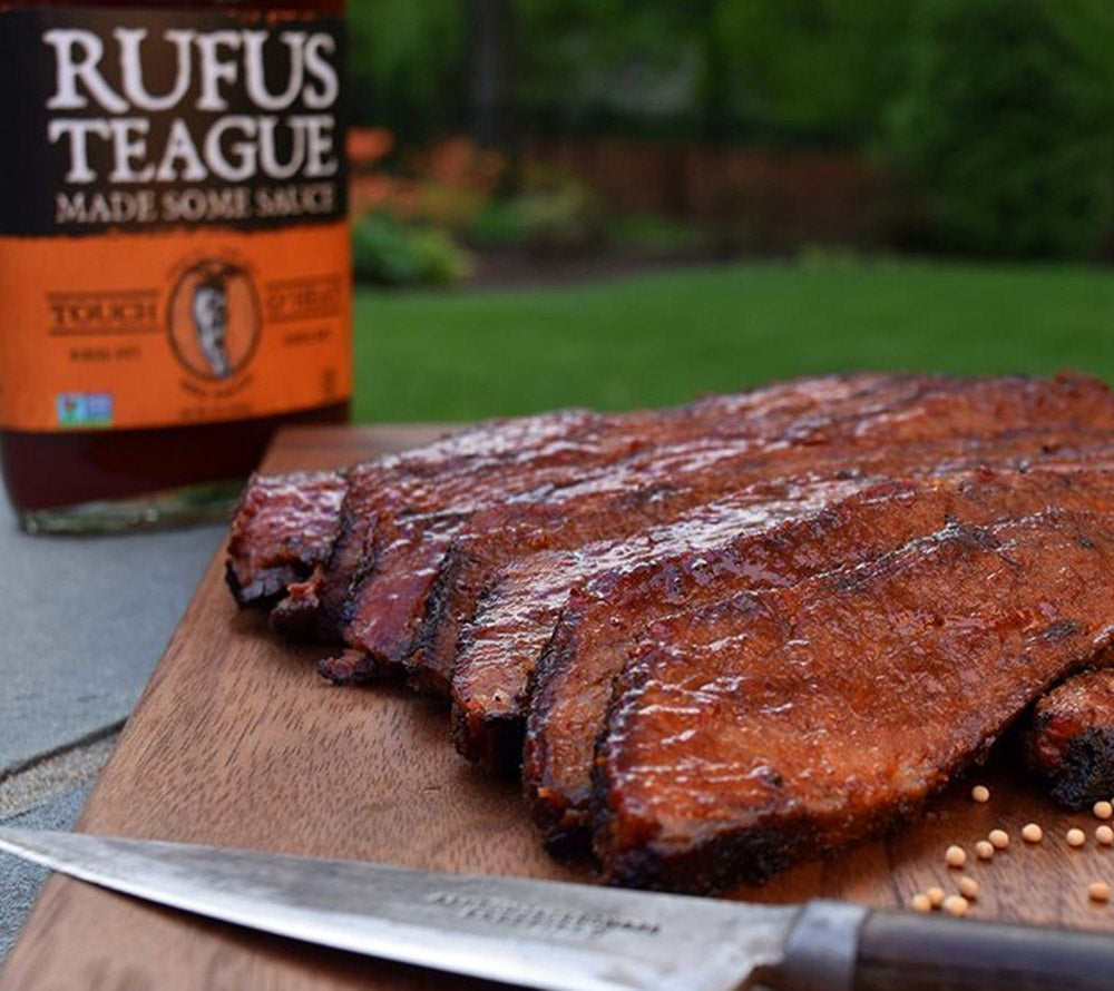 BBQ Sauce von Rufus Teague ☆ Mit erlesenen Chipotle Chilis ☆ Aus rein natürlichen Zutaten ☆ Vielseitig einsetzbar ☆ Non-GMO » Jetzt probieren! 