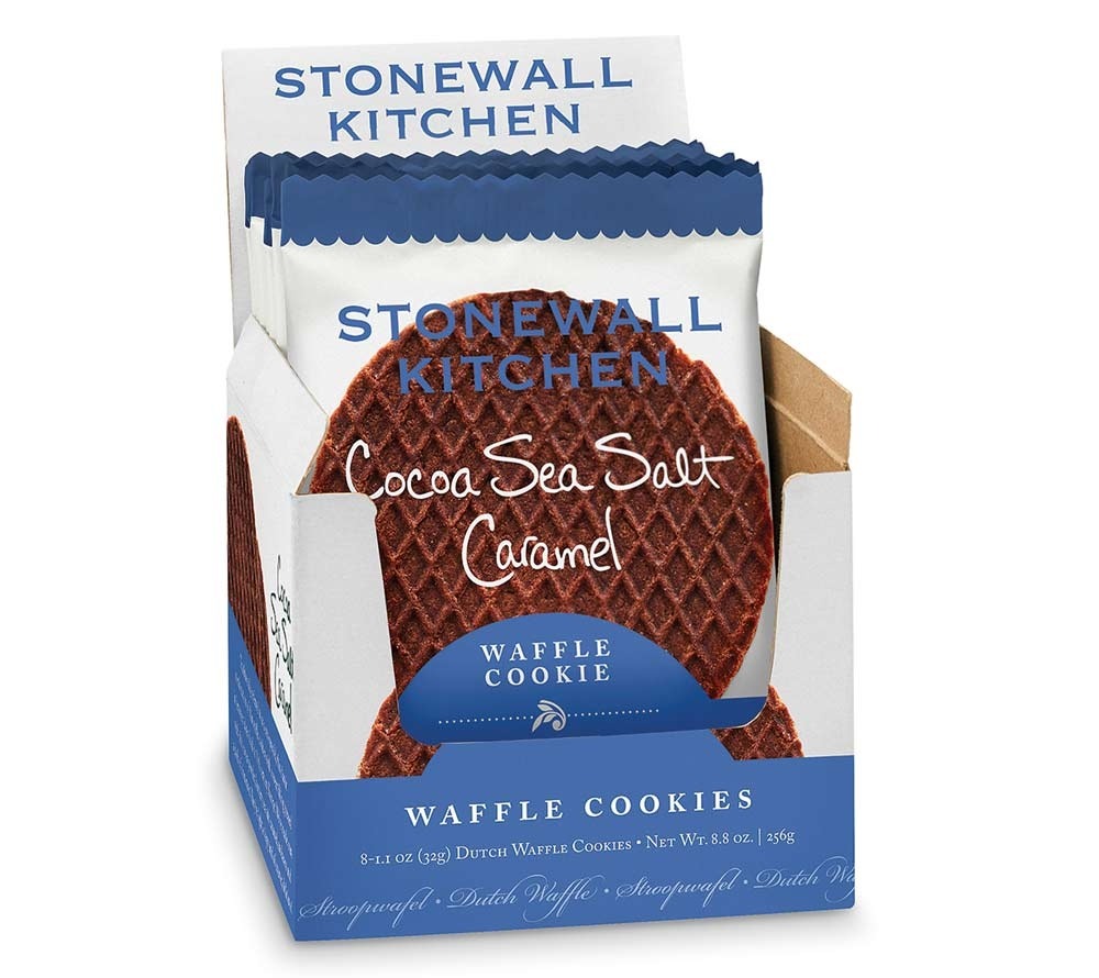 Cocoa Sea Salt Waffle Cookie von Stonewall Kitchen bei American Heritage ☆ Waffle Cookie von Stonewall Kitchen ✓ Feinste Keksspezialität ✓ Aus Karamell, Kakao & einer Prise Meersalz ✓ Portofrei ab 39 € » Jetzt probieren!