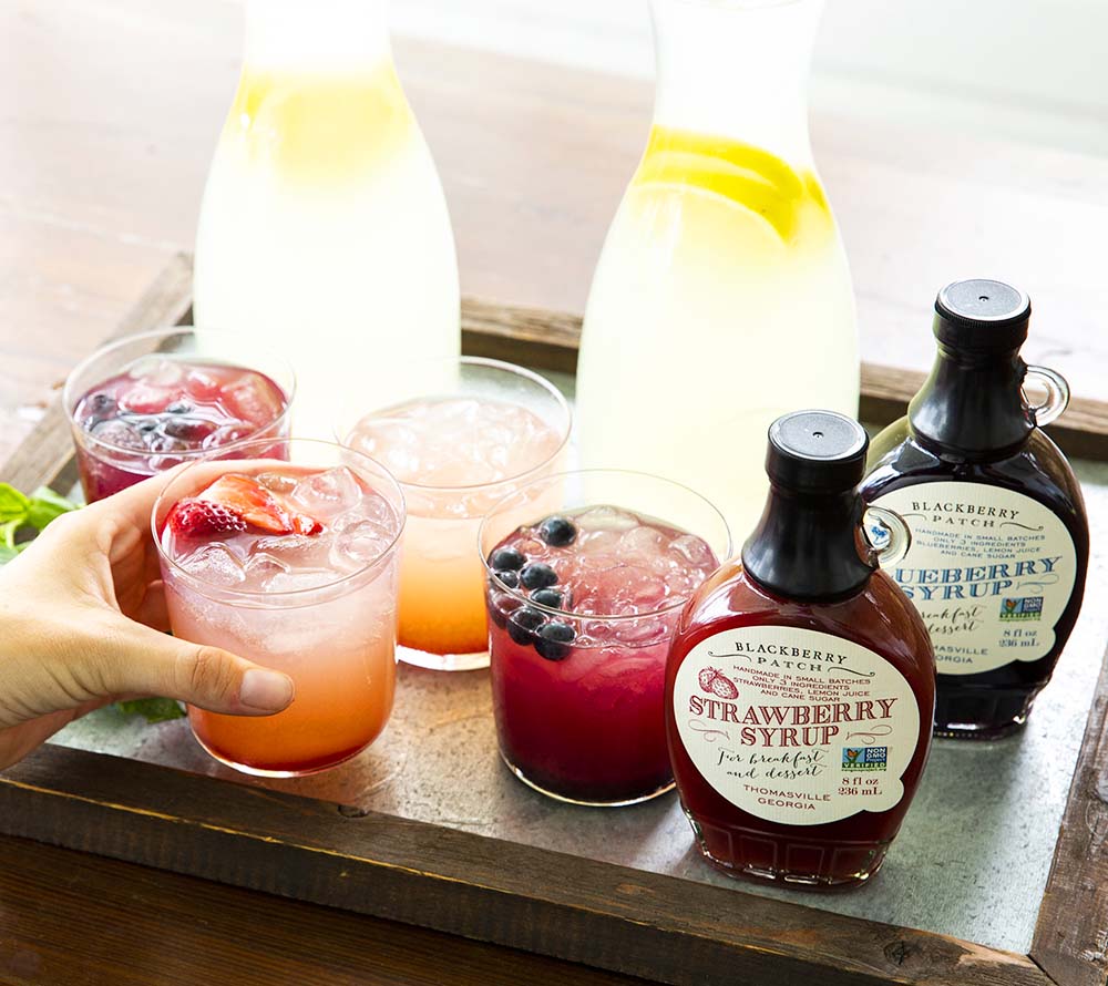 Blaubeersirup und Erdbeersirup von Blackberry Patch bei American Heritage