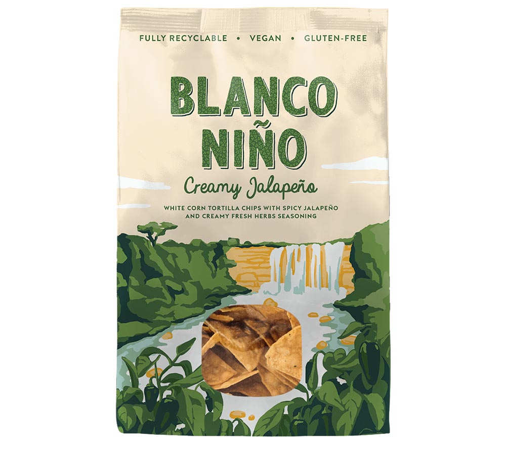 Tortillia Chips Creamy Jalapeño von Blanco Niño online kaufen ☆ 100 % vegan ☆ Glutenfrei & frei von künstlichen Zusätzen ☆ Probieren Sie selbst!