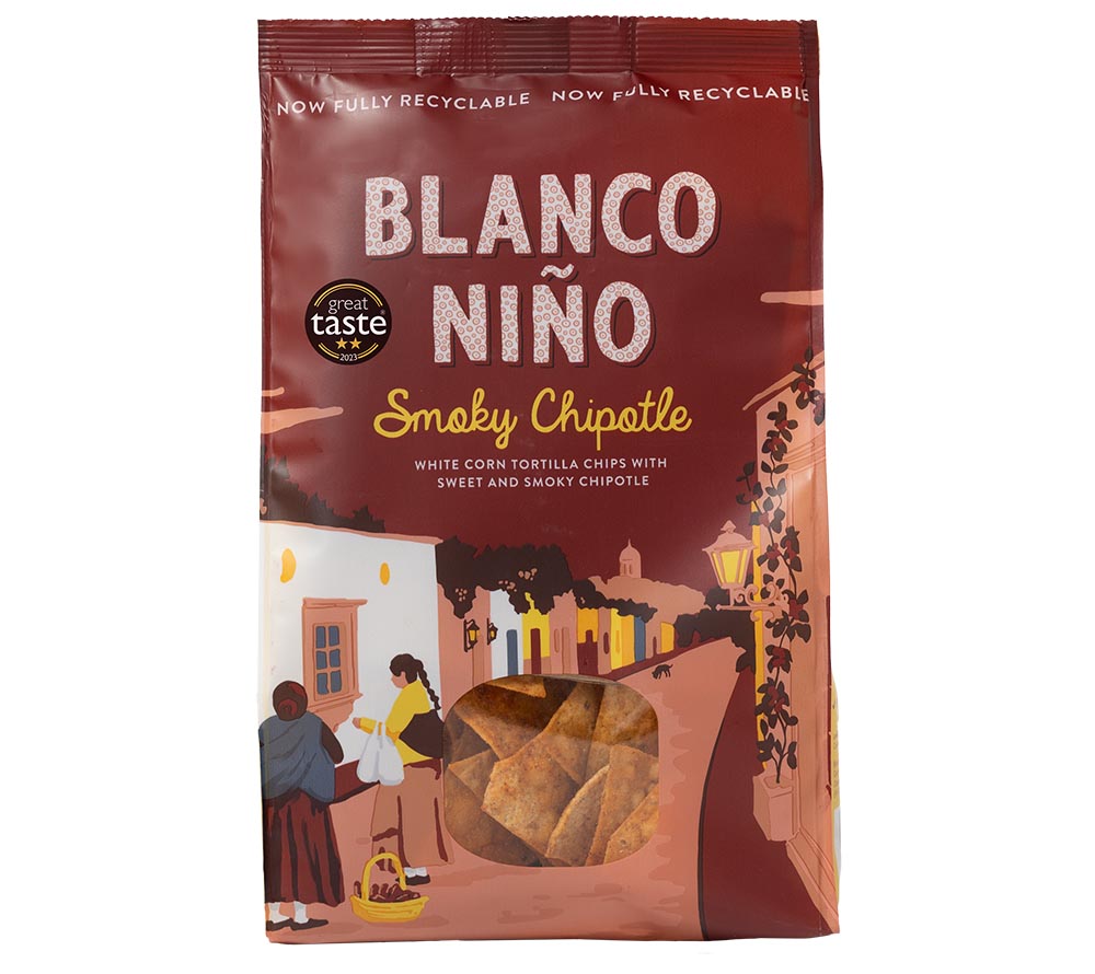 Tortillia Chips Smoky Chipotle von Blanco Niño online kaufen ☆ 100 % vegan ☆ Glutenfrei & frei von künstlichen Zusätzen ☆ Probieren Sie selbst!