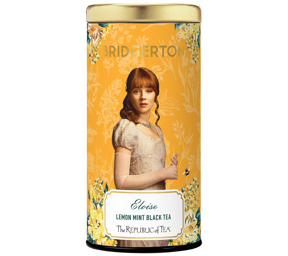 Bridgerton Eloise Lemon Mint Black Tea kaufen ☆ Bekannt durch Netflix ☆ Mehr Sorten in dekorativen Metalldosen ☆ Jetzt probieren!