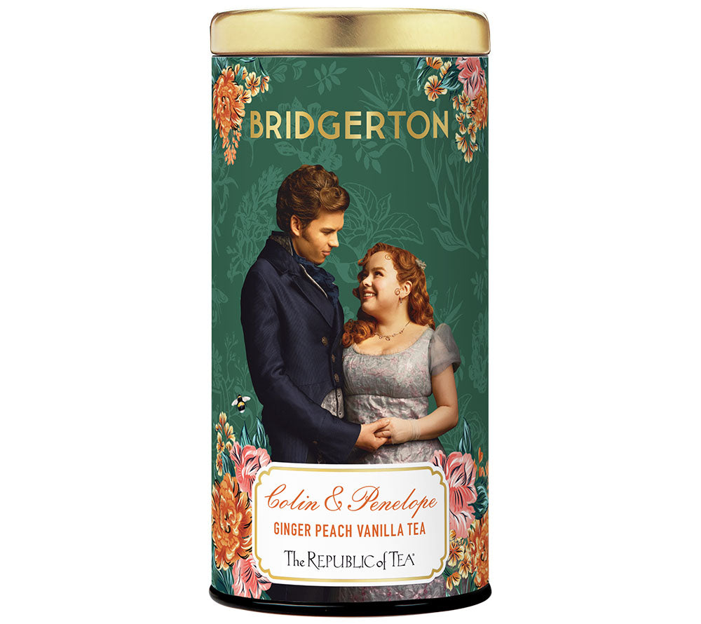 Bridgerton Colin & Penelope Ginger Peach Vanilla Tee kaufen ☆ Dekorative Metalldose ☆ Mehr Sorten ☆ Jetzt probieren!