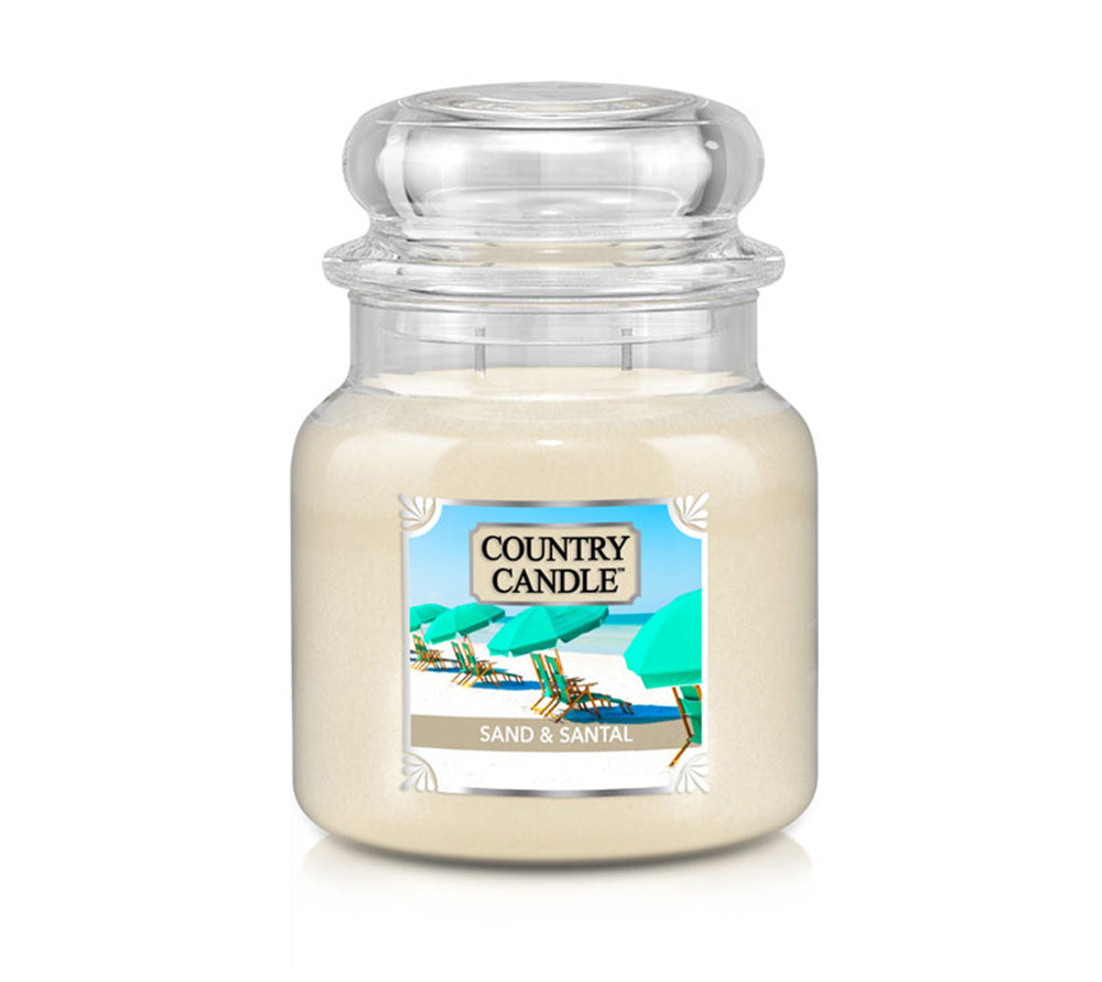 Medium Sand & Santal (16 oz-Glas, 2-Docht) kaufen ✚ Country Candle ✚ In allen Größen ✚ Große Auswahl ✚ Made in USA ✚ Weltweiter Versand