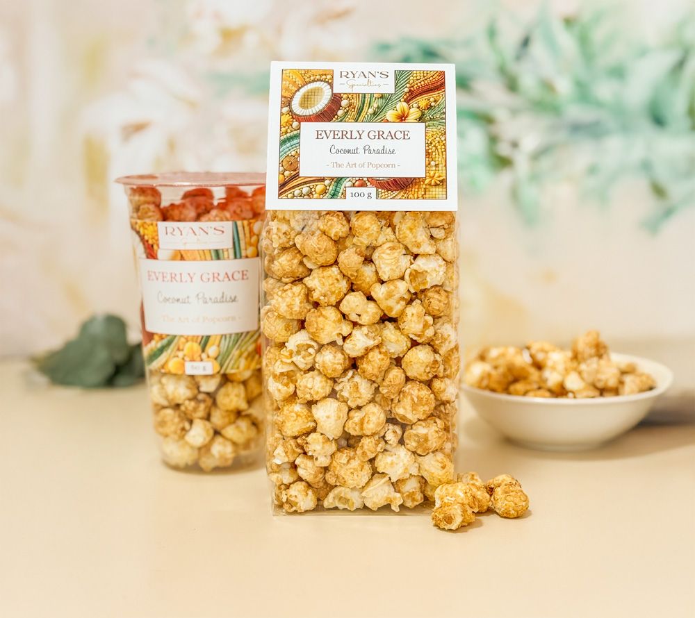 
                  
                    Everly Grace Popcorn - Coconut Paradise ☆ Mit Kokosmilch, Kokosraspeln und Orange ☆ Ohne Aromen und Farbstoffe
                  
                