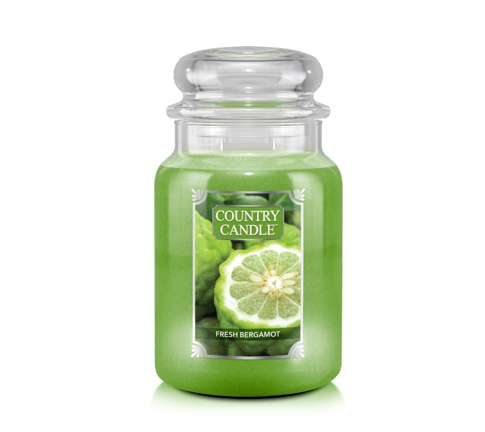 Fresh Bergamot Duftkerze von Country Candle ☆ Erfrischender Duft nach Bergamotte, Zitrus und Basilikum ☆ Belebende Frische und Eleganz ☆ Jetzt kaufen