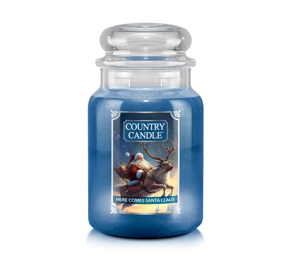 Large Classic Candle Here Comes Santa Claus kaufen ✚Kringle Candle ✚ In allen Größen ✚ Große Auswahl ✚ Made in USA ✚ Weltweiter Versand