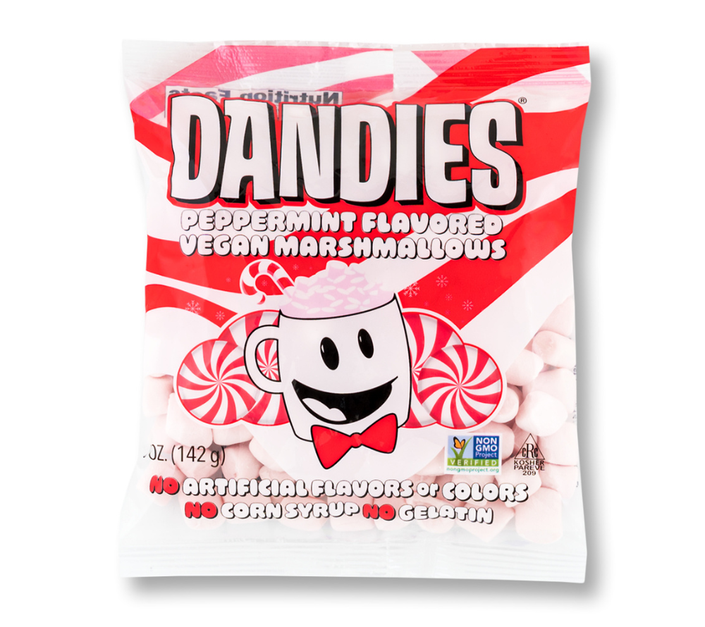 Dandies Peppermint Flavored Vegan Marshmallows – Frische Pfefferminzsüße ✨ 100 % vegan ✚ Ideal für heiße Schokolade und Winterdesserts ✚ Made in USA ✚ Jetzt shoppen!