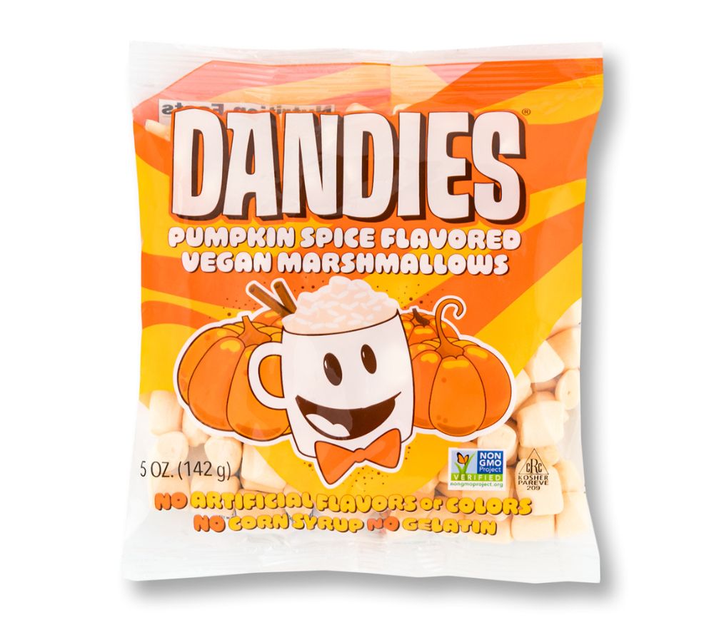 Vegane Dandies Mini-Marshmallows mit Kürbisgeschmack