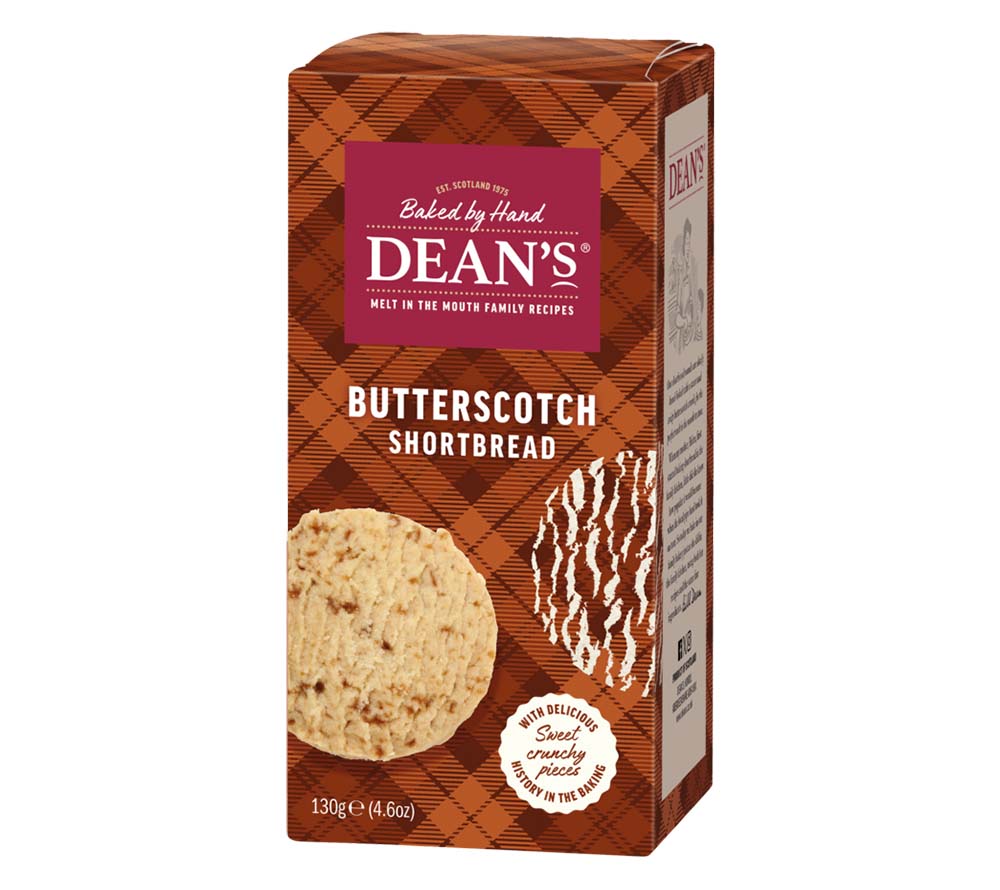 Butterscotch  Shortbread von Dean's kaufen | Schottisches Buttergebäck | Ideal zu Tee, Kaffee | EU-weiter Versand